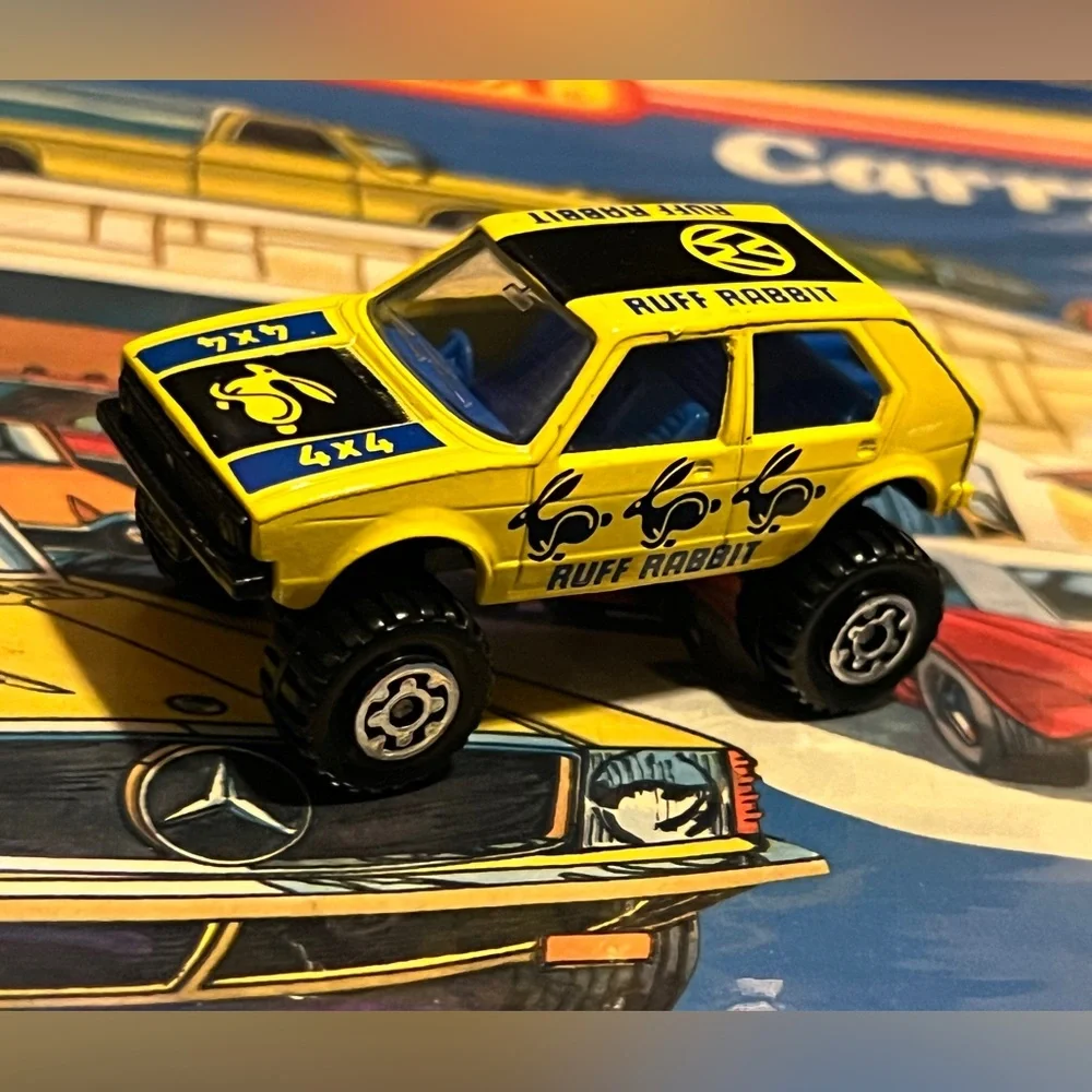 Vintage 1981 Matchbox Romping Rabbit 4x4 VW Ruff Rabbit Yellow England Lesney - Picture 6 of 8